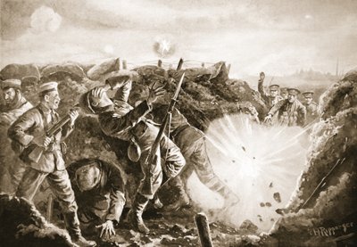 Le soldat Chillingworth aidant à bombarder l